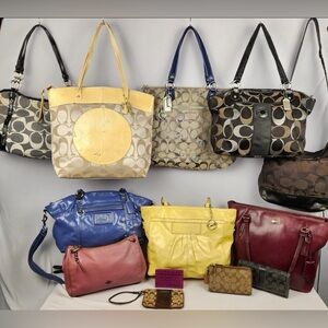 Coach Large LOT Bundle Hand Bag Purses Hang Tags AS IS - READ